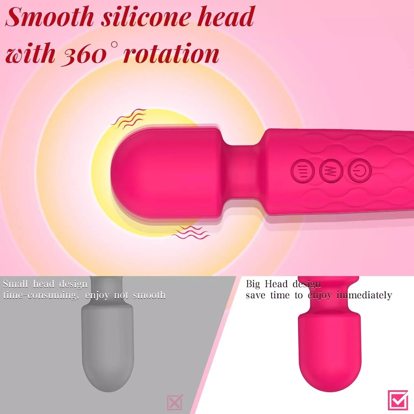 Powerful Handheld Massager Av Vibrator 20 Speed Wand Vibrating Massage Magic Full Body Therapy Motor Dildo Masturbator Sex Toy