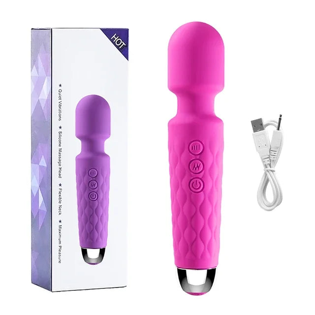 Powerful Handheld Massager Av Vibrator 20 Speed Wand Vibrating Massage Magic Full Body Therapy Motor Dildo Masturbator Sex Toy