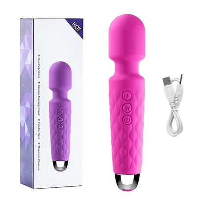 Powerful Handheld Massager Av Vibrator 20 Speed Wand Vibrating Massage Magic Full Body Therapy Motor Dildo Masturbator Sex Toy