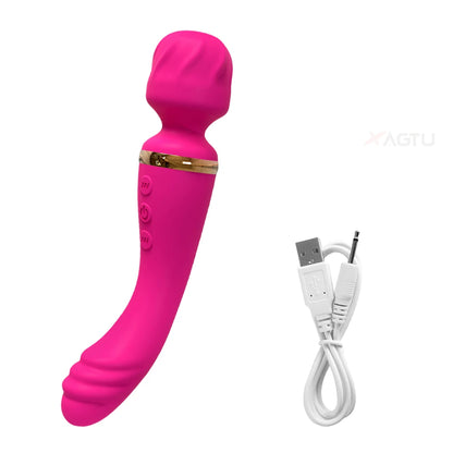 AV Vibrator G Spot Magic Wand Clitoris Stimulator Strong Vibration Powerful Dildos 10 Modes Massager Adult Sex Toys for Woman