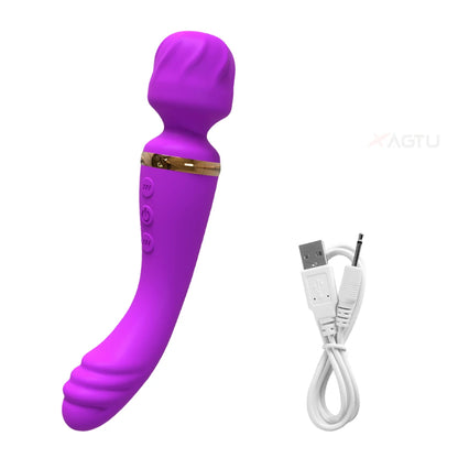 AV Vibrator G Spot Magic Wand Clitoris Stimulator Strong Vibration Powerful Dildos 10 Modes Massager Adult Sex Toys for Woman
