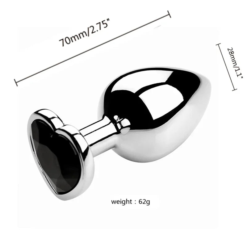 3 Size/set Metal Anal Plug for Women Men Couples Butt Plug Butt Toy Adult Game Masturbator Anal S/M/L Diamond Sex Toy for Adult